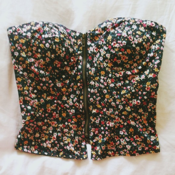 Silence+Noise Floral corset top