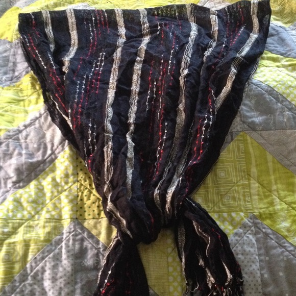 Red and black scarf/shawl