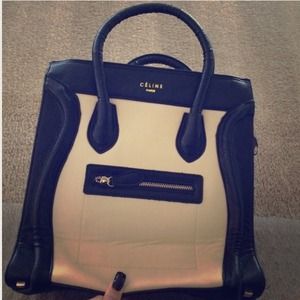 Black and cream Céline bag