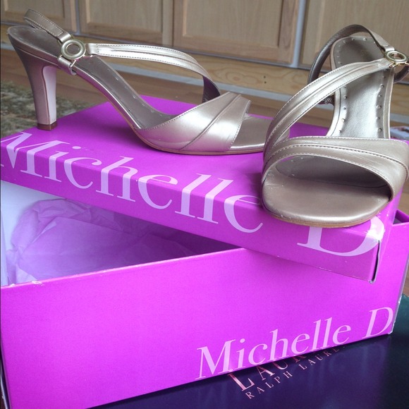 Michelle D champagne gold sandals