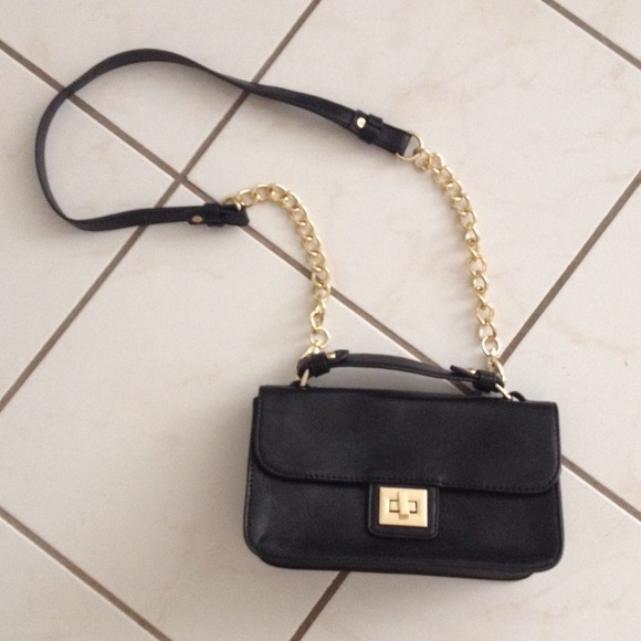 Black and Gold Chain Purse