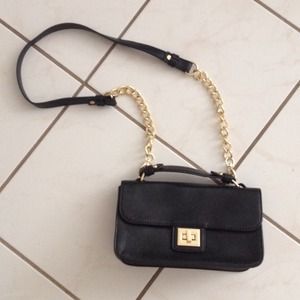 Black and Gold Chain Purse