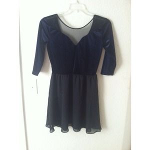 H&M Velvet and Mesh Dress