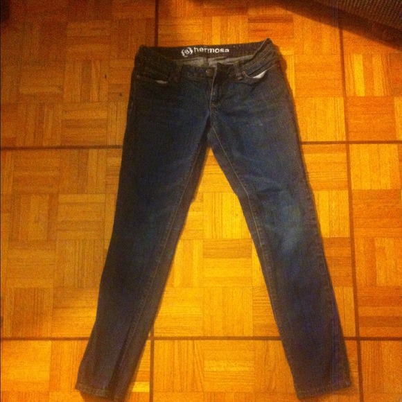Dark denim skinny jeans