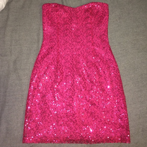 Windsor sequined bright pink dress