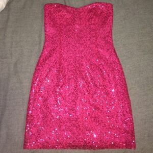 Windsor sequined bright pink dress