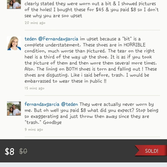 @Fernandaxgarcia Horrible Seller DO NOT BUY FROM !