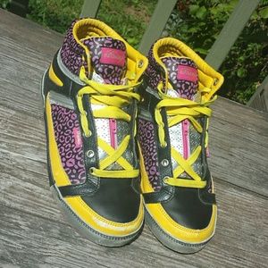 Cheetah print hightop sneakers