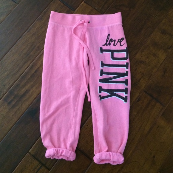 VS Pink Capri Sweat Pants