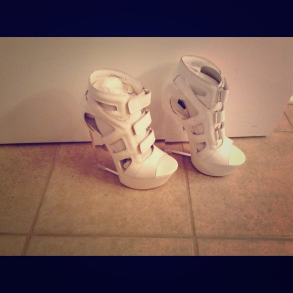 White Wedge Sandals
