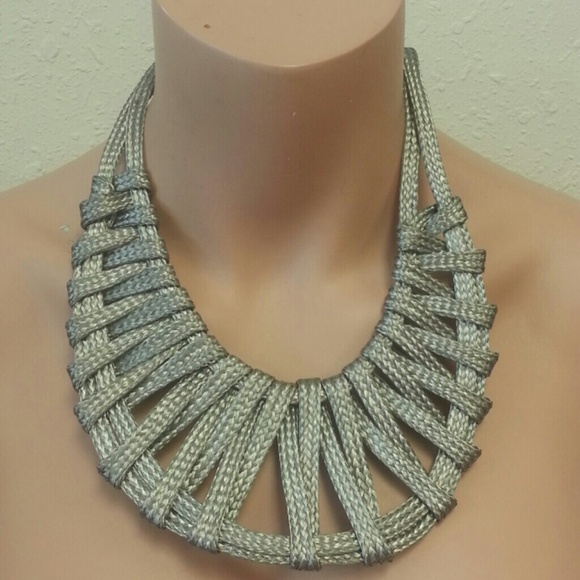 Sold! Mesh braided bib necklace