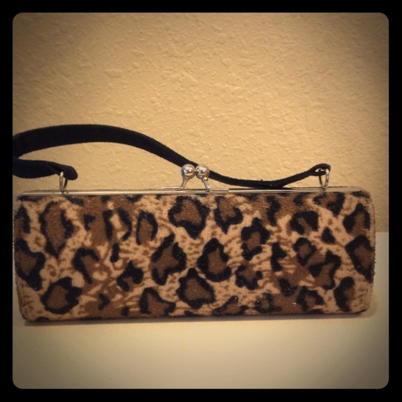Cheetah print clutch purse