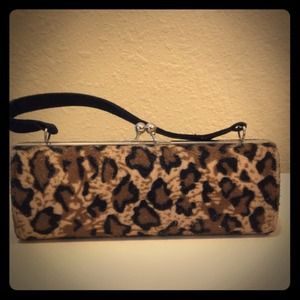 Cheetah print clutch purse