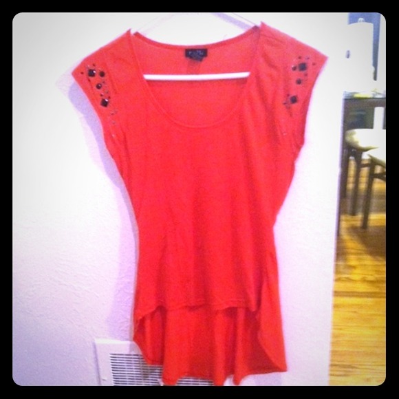 Pink shirt with black rhinestones! :) super cute!