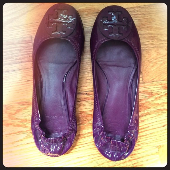Purple Tory Burch ballet flats