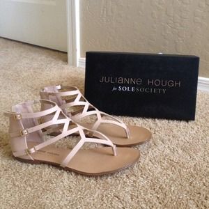 LEATHER Gladiator Sandal : Sole Society : Frappe