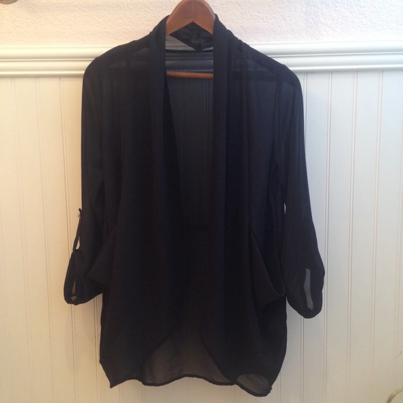 ❌SOLD❌Black Sheer Cardigan