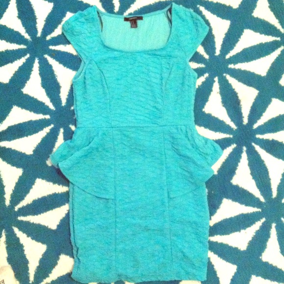 Teal Peplum Dress