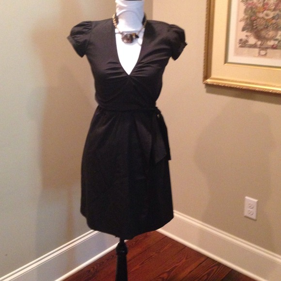 Express black wrap shirtdress