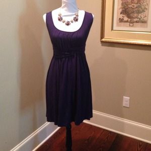 Navy jersey slip over dress