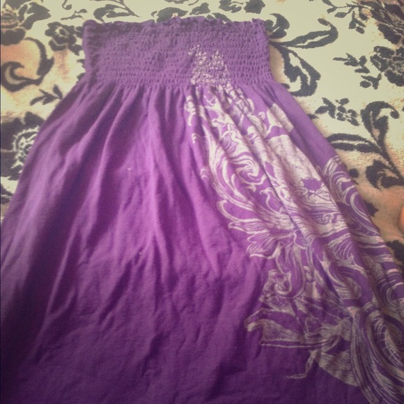 Purple short dress