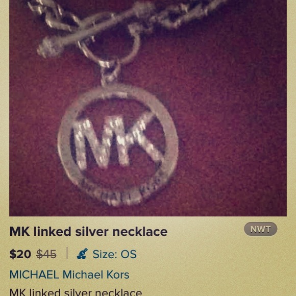 Mk silver link necklace...