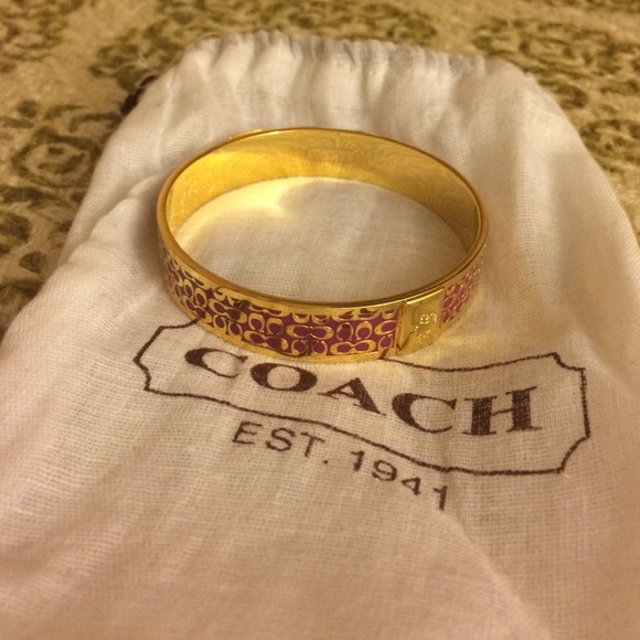New Coach Pink and Gold Bangle