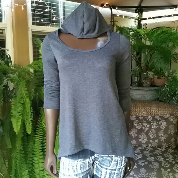 💋SOLD💋Grey Hi Lo Hoodie