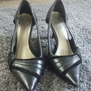 Maurice's black high heels