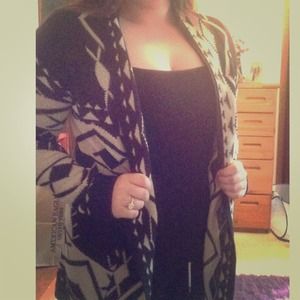 Tan and black tribal cardigan!