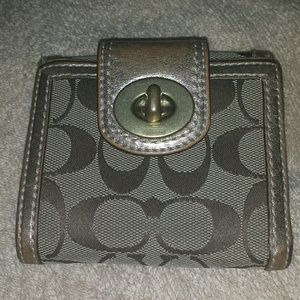 Gold coach wallet