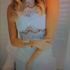 Never been wore light blue lace dress