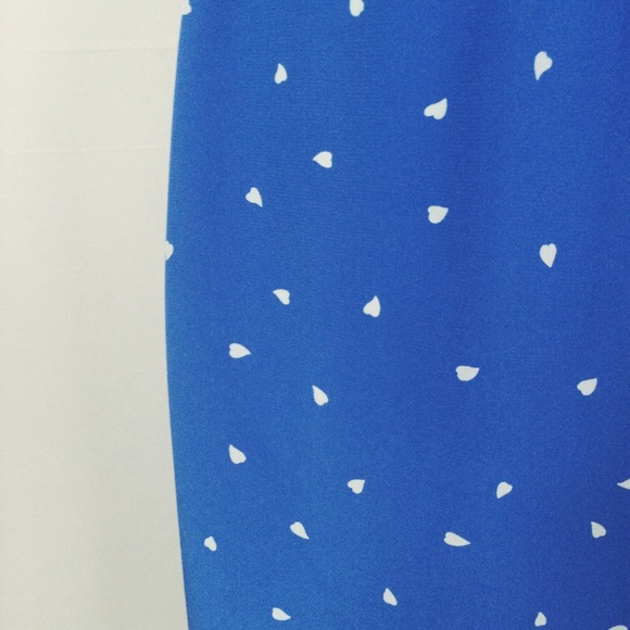 πHOST PICK!π Vintage Royal Blue Heart Midi Dress - Picture 3 of 4