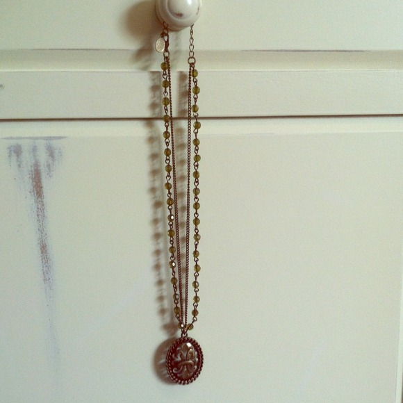 Beautiful green needed necklace