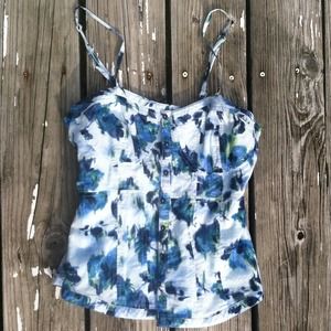 Blue floral tank