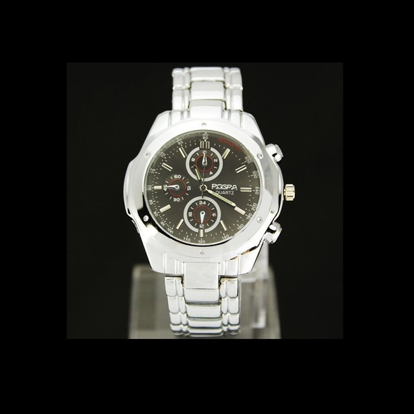 Stainless steel men quartz watch -