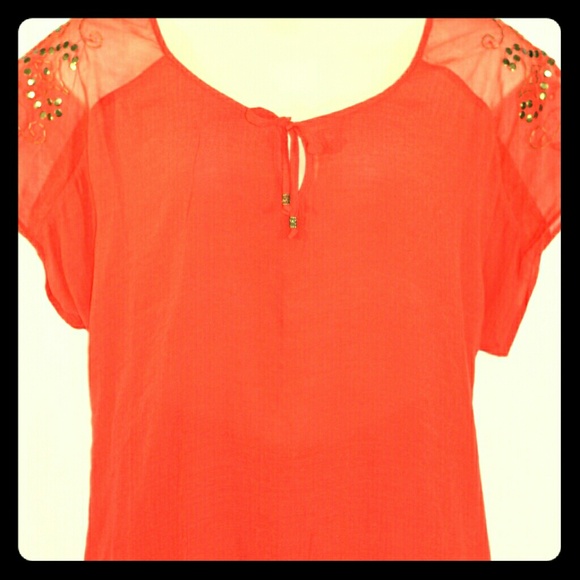 Maurices plus size 3 or 3x orange blouse