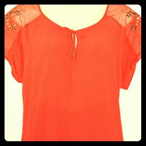 Maurices plus size 3 or 3x orange blouse