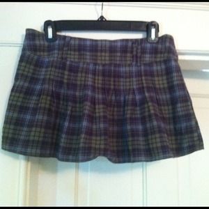💗plaid pleat miniskirt