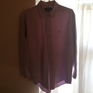 Purple, Ralph Lauren Polo brand shirt.