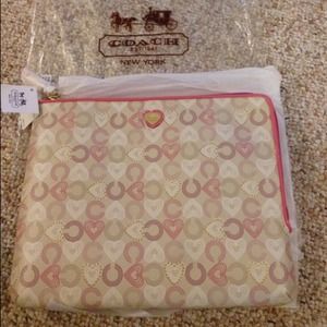 Authentic 💯% NEW Coach Leather IPAD Case...