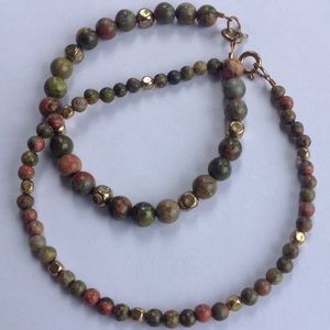 Green Unakite Bracelet & Anklet