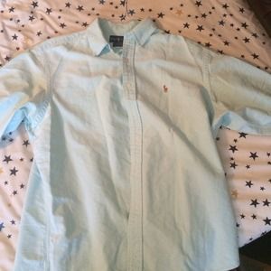 Men's Pastel Blue Ralph Lauren Shirt