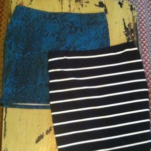 Patterned body con skirts