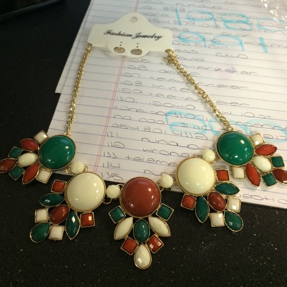 Gold statement necklace