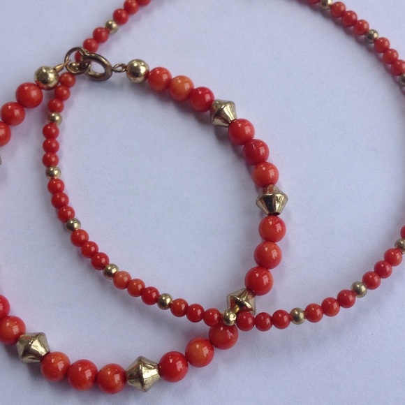 Red Bamboo Coral Bracelet & Anklet