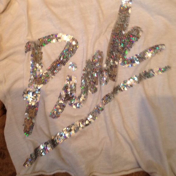 PINK sequin crop top