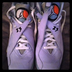 Air Jordan 8 Retro W Ice Blue/Orang-Blaze-Silver