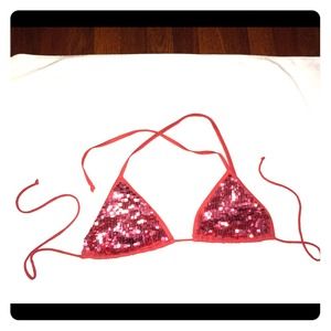 Victorias Secret Sequin string bikini top