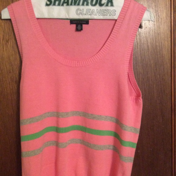 Tommy Hilfiger Pink and green sweater vest